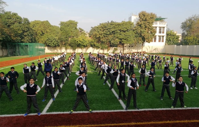Students on the MAPS sports ground
