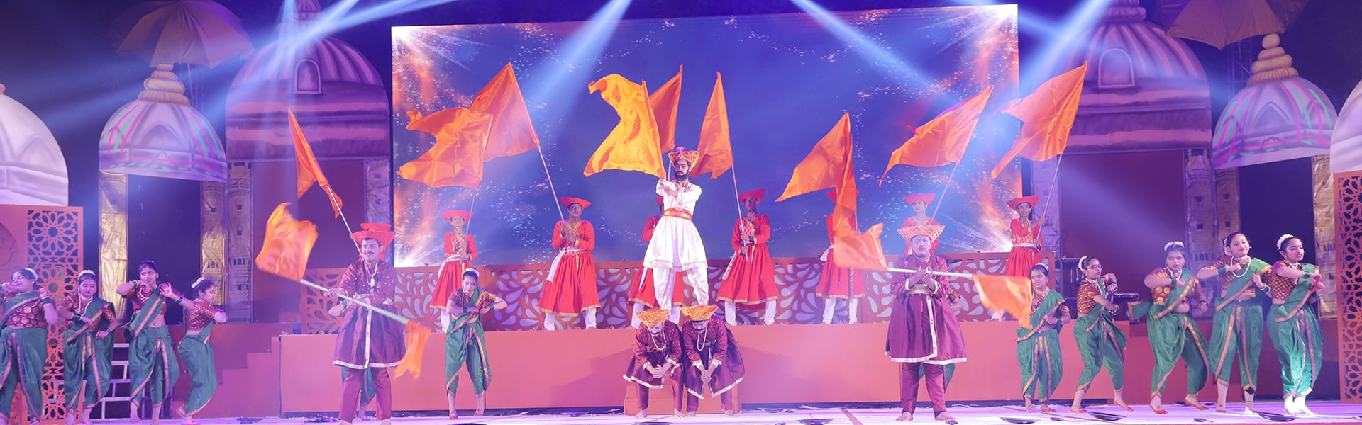 Students performing at Mount Abu Public School